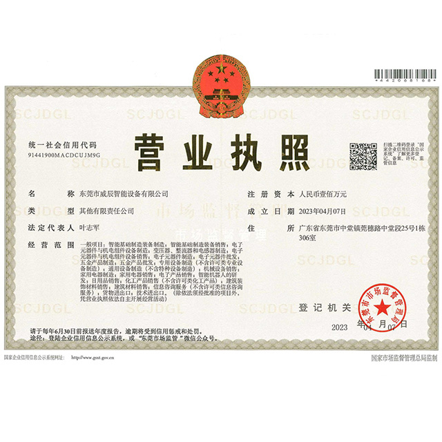 VINSOME DONGGUAN Business license, No. 91441900MACDCU JM9G