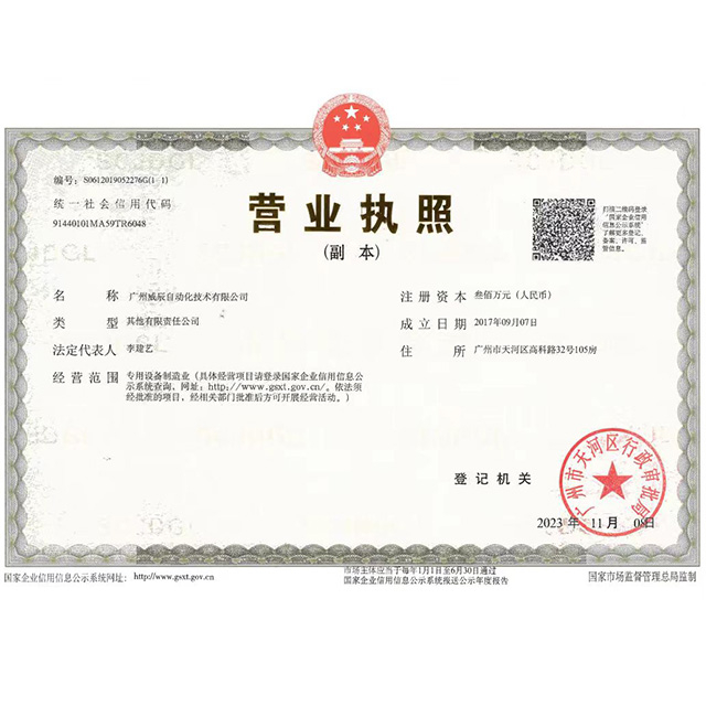 VINSOME GUANGZHOU Business license, No. 91440101MA59TR6048